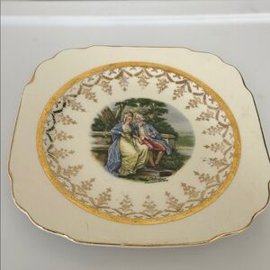 Vintage colonial salad/dessert plate warranted 22 karat gold by Atlas fine China